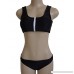 Lyheller Womens Sexy High Waist Zipper Front Bandage Two Piece Bikini Sets Beachwear Black B07BNHLPH4